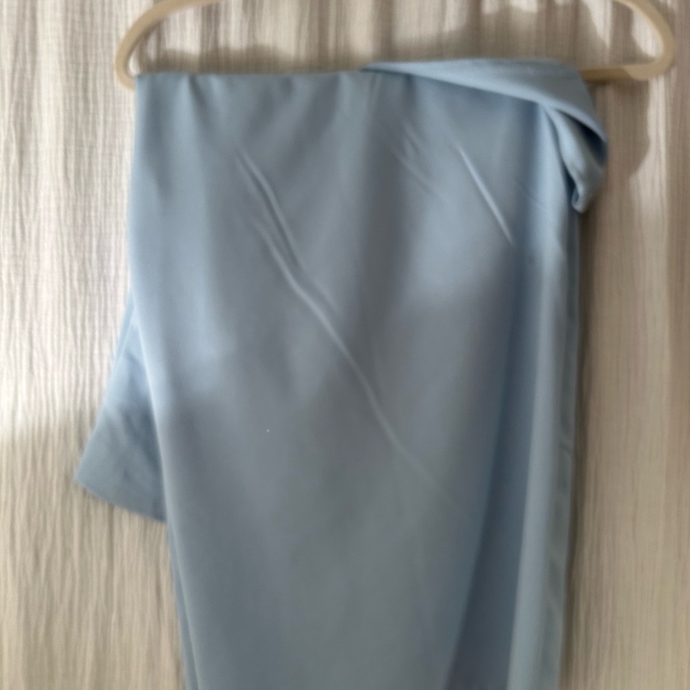 PrettyLittleThing Blue One Shoulder Sheath Dress - Picture 4 of 4